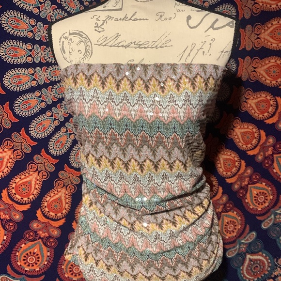 ❤️ NWOT Express Strapless Sequin Top Medium - Picture 4 of 6